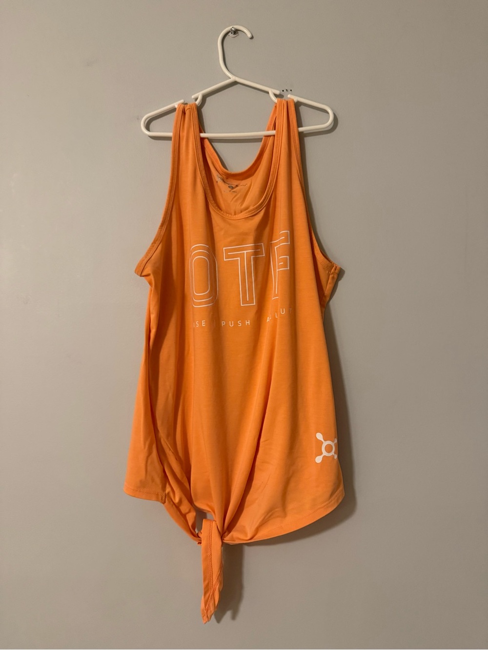 Orangetheory Orange Tie-Front Workout Tank